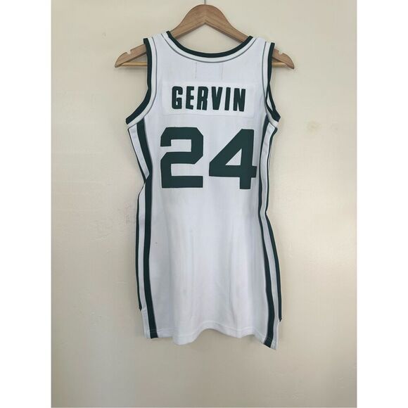Michigan Green and White Gervin Jersey Dress Size Medium - Picture 4 of 6
